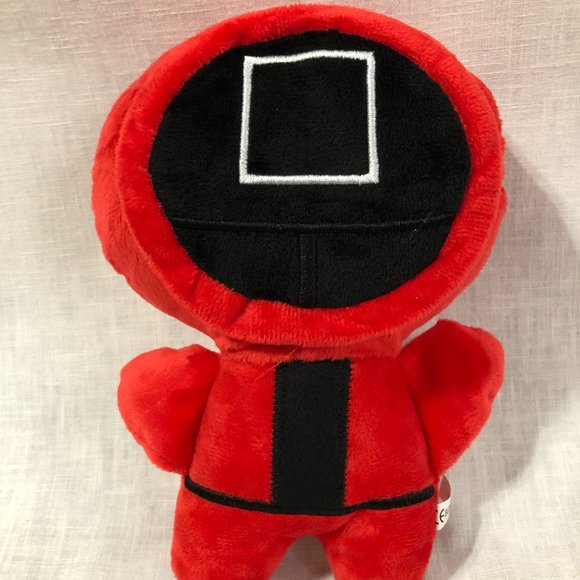 Squid Game Red Plush Toy Stuffed Doll Square Figure USA Seller 9 in New - Picture 1 of 3